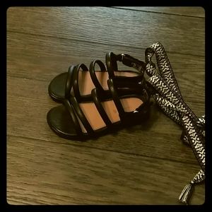 Black toddler girl sandals